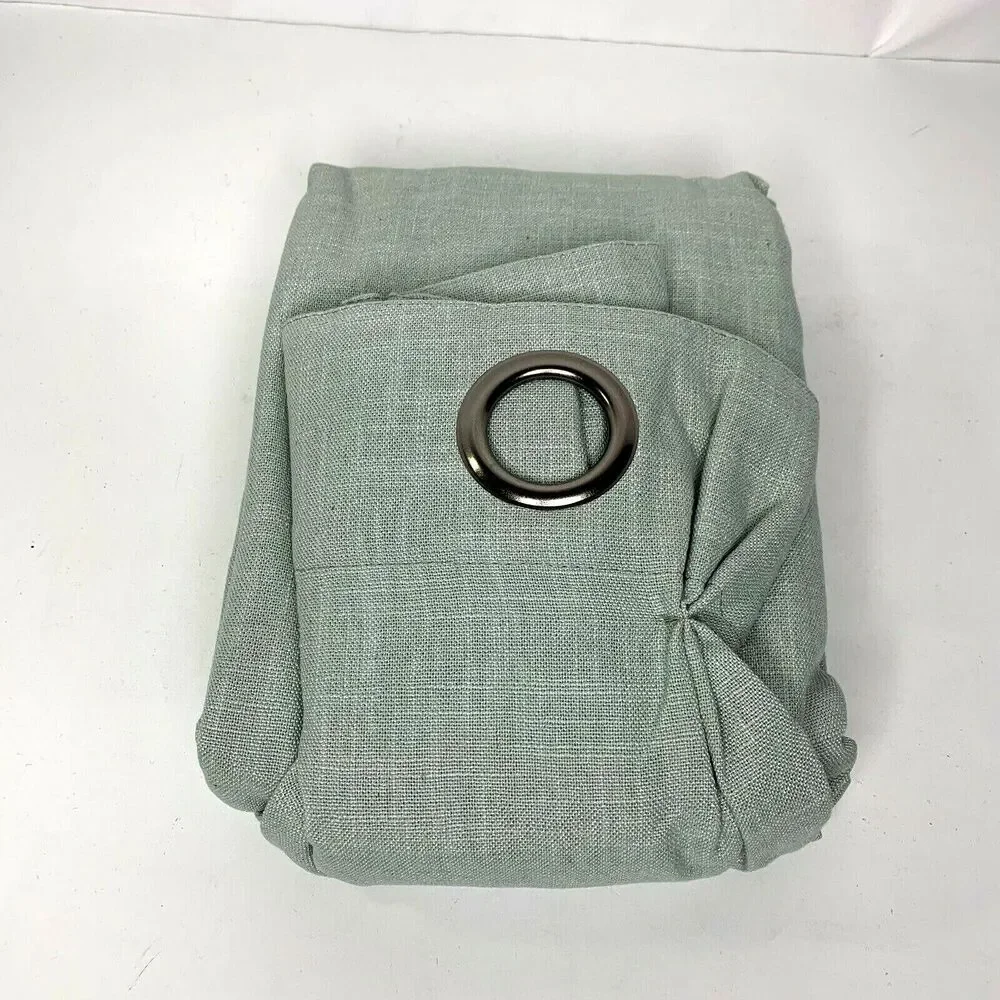 Riverstone Pinch Pleat Curtain Panel 95” Grommet Top Soft Green 1 Panel